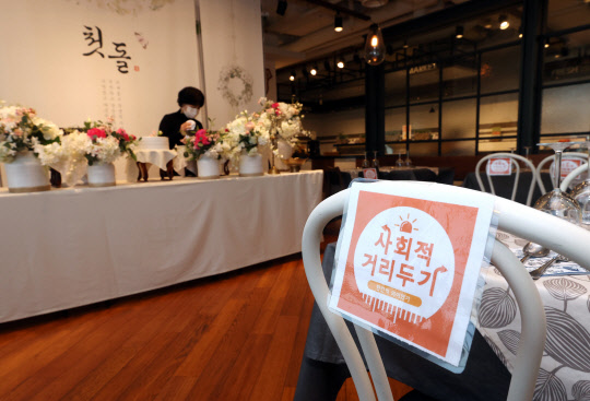 국내 코로나19 4차 대유행 기세가 이어지면서 현행 '사회적 거리두기' 단계가 2주 더 연장된다. 이에 따라 17일 밤 12시까지 수도권은 4단계, 비수도권 3단계 방역 조치가 계속 적용된다. 연합뉴스